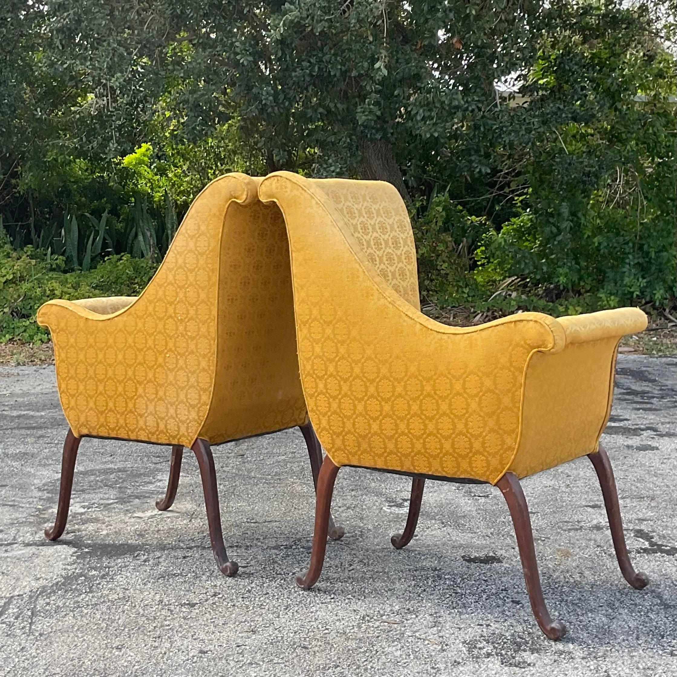 Vintage Regency Parker Deux Chairs - a Pair For Sale 1