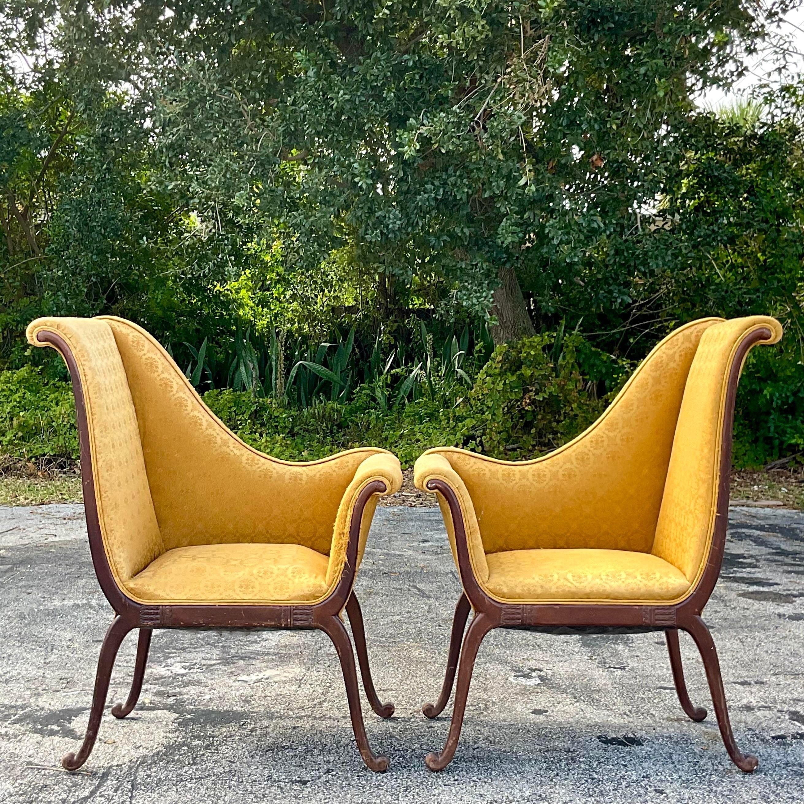 Vintage Regency Parker Deux Chairs - a Pair For Sale 2
