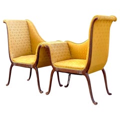 Vintage Regency Parker Deux Chairs - a Pair
