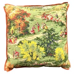 Vintage Regency Pastoral Throw Pillow