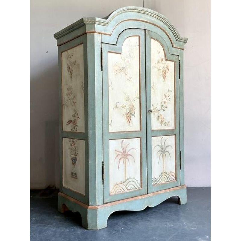 Armoire Vintage Regency Patina peinte à la main en vente 2
