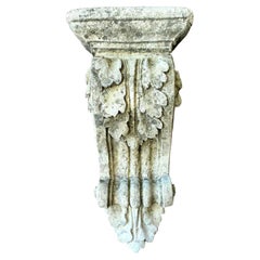 Vintage Regency Patinated Cast Concrete Architectural Bracket