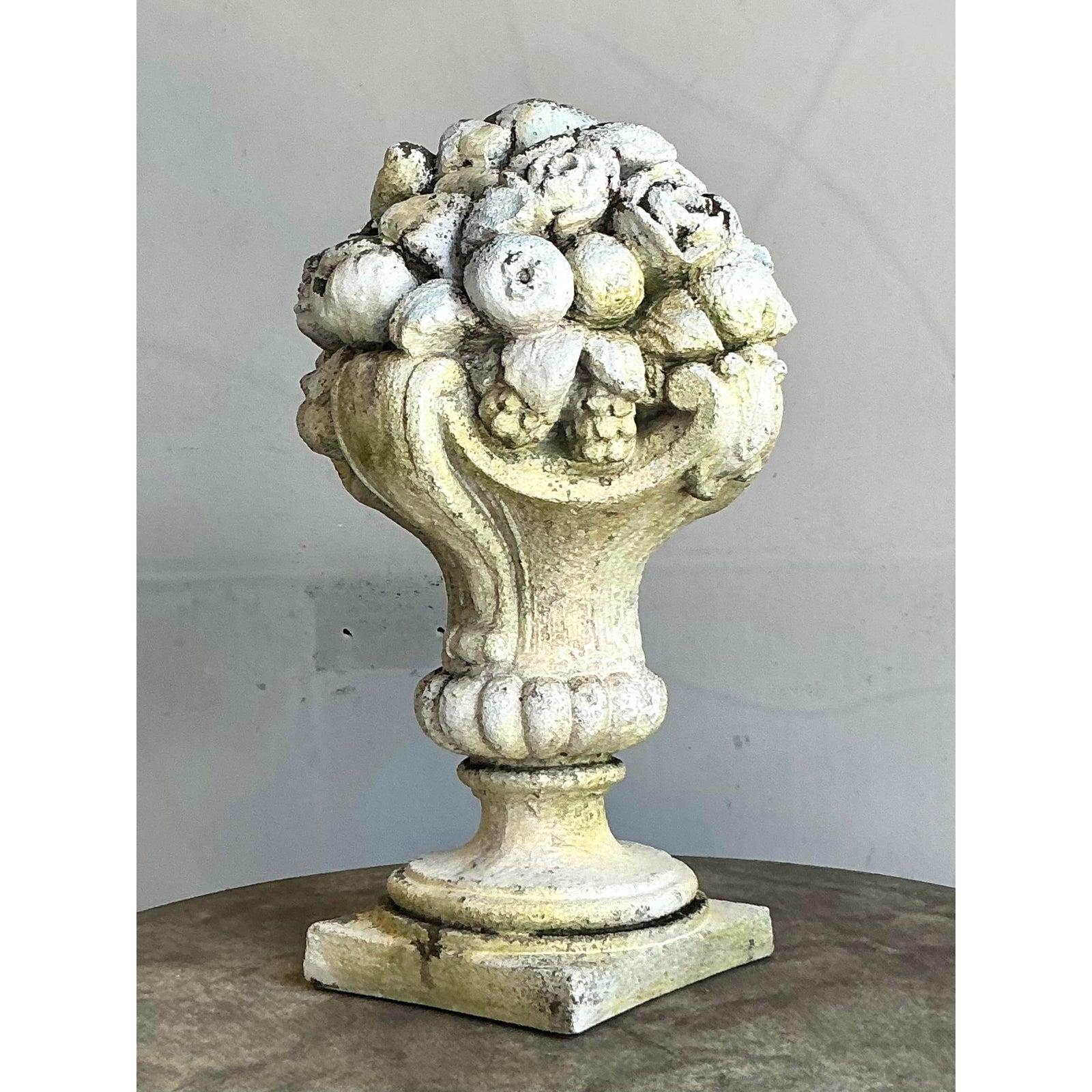 American Vintage Regency Patinated Resin Garden Ornament For Sale
