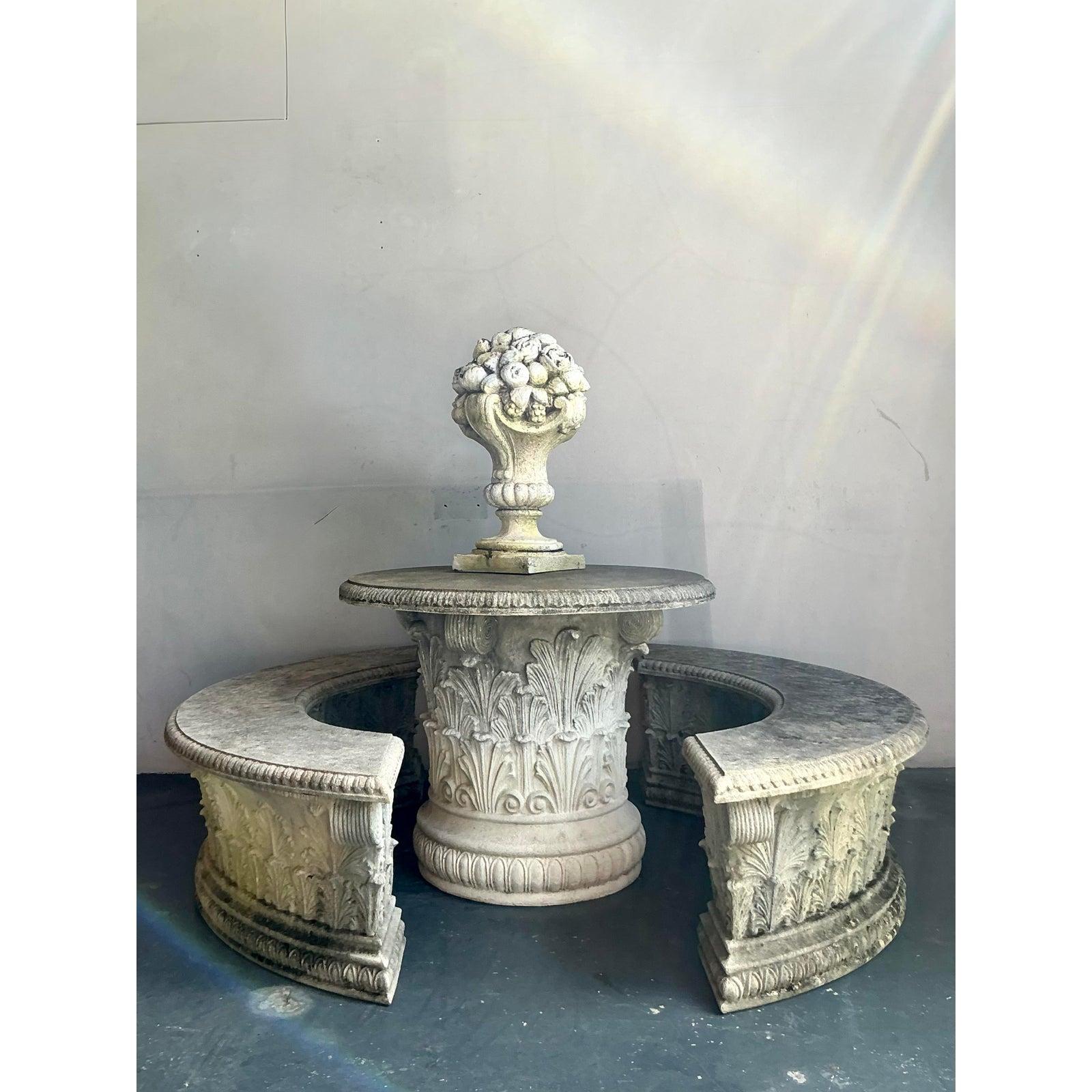 Vintage Regency Patinated Resin Garden Ornament In Good Condition For Sale In West Palm Beach, FL