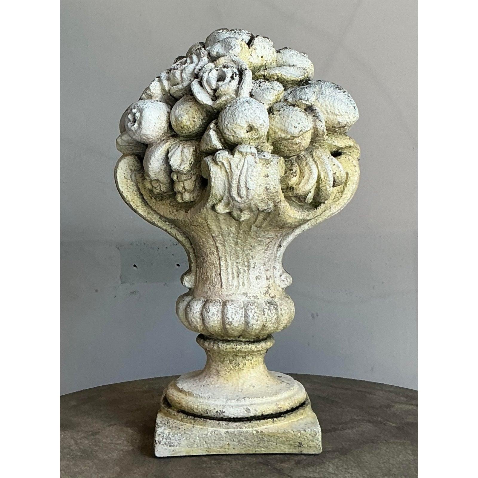 20th Century Vintage Regency Patinated Resin Garden Ornament For Sale