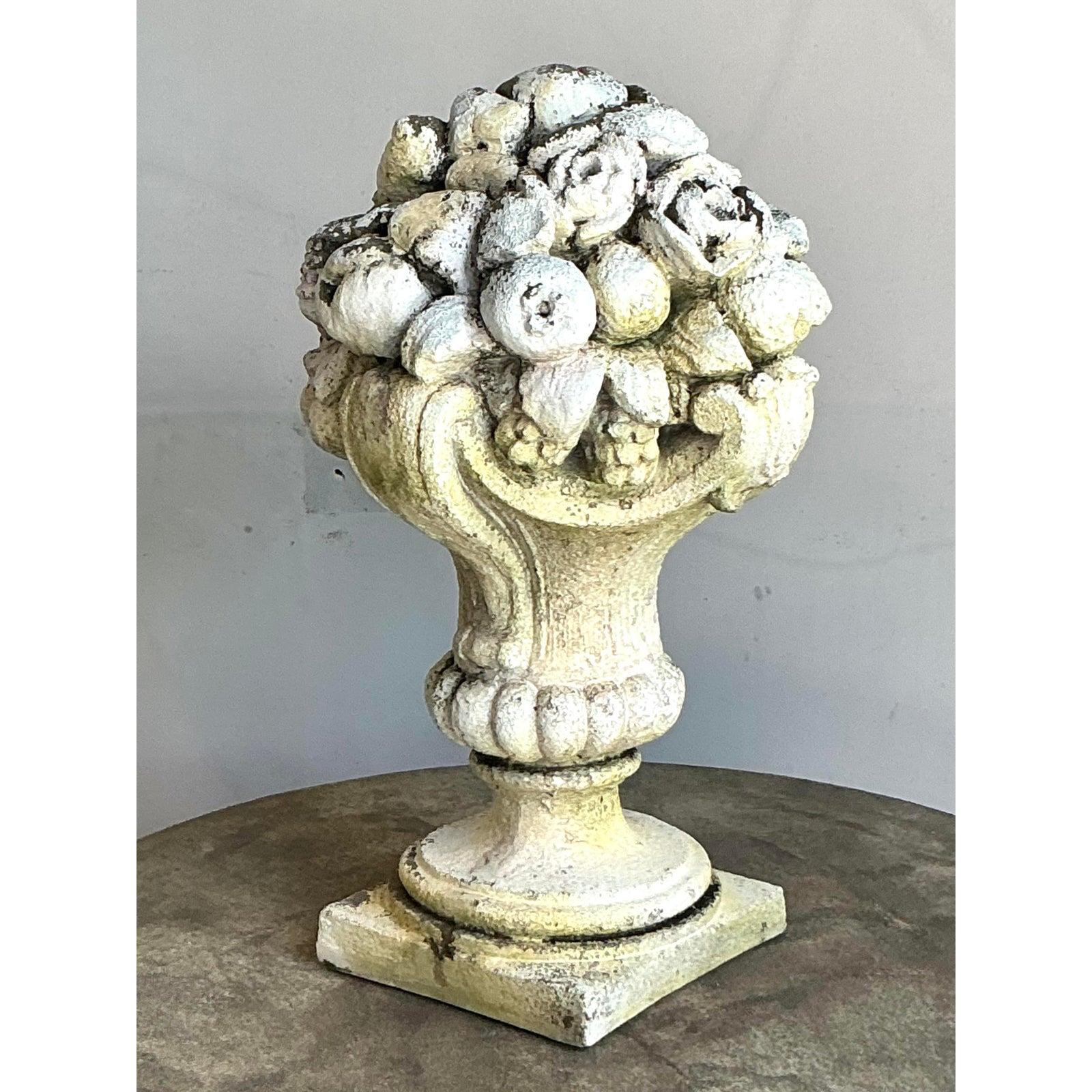 Vintage Regency Patinated Resin Garden Ornament For Sale 1