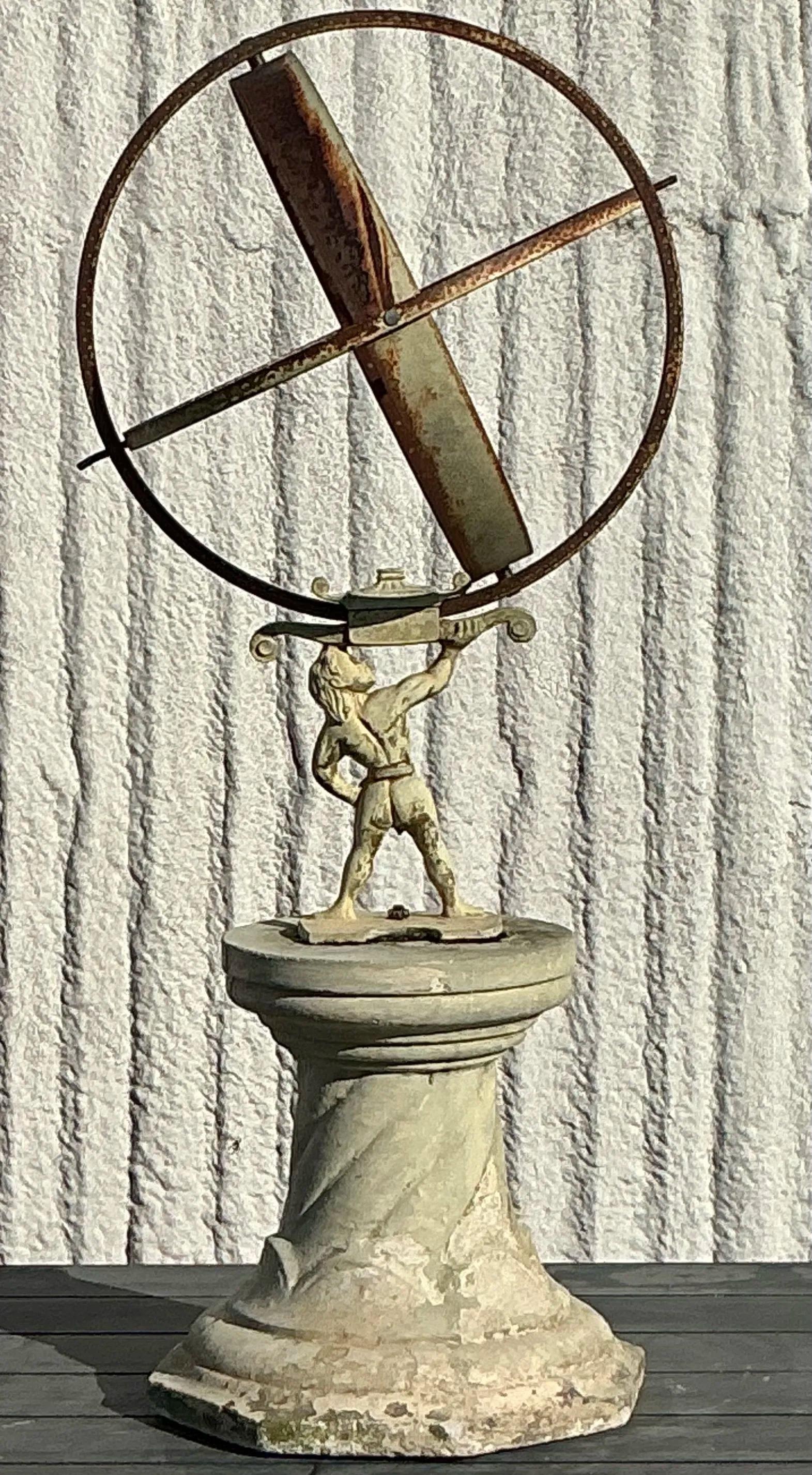 Metallo Meridiana patinata vintage Regency in vendita