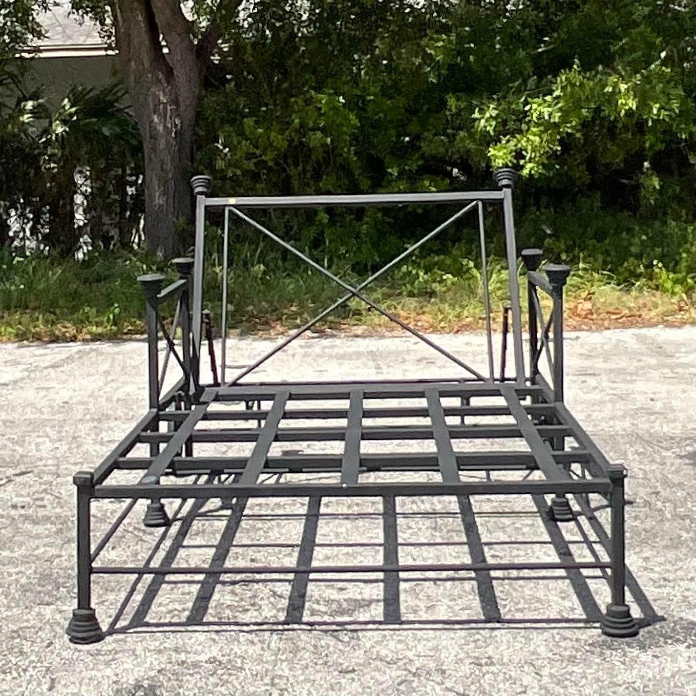 Relax in timeless luxury with our Vintage Regency Pavilion Cast Aluminum Double Chaise Lounge. American-crafted with elegant pavilion detailing, this double chaise lounge embodies classic Regency style, blending durable cast aluminum with
