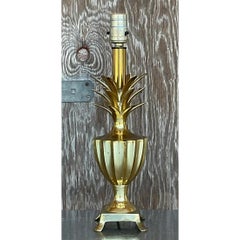 Vintage Regency Petite Brass Pineapple Lamp