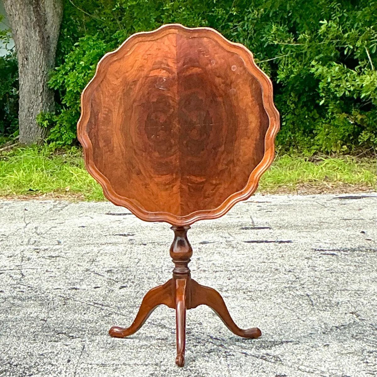 American Vintage Regency Pie Crust Tilt Table For Sale