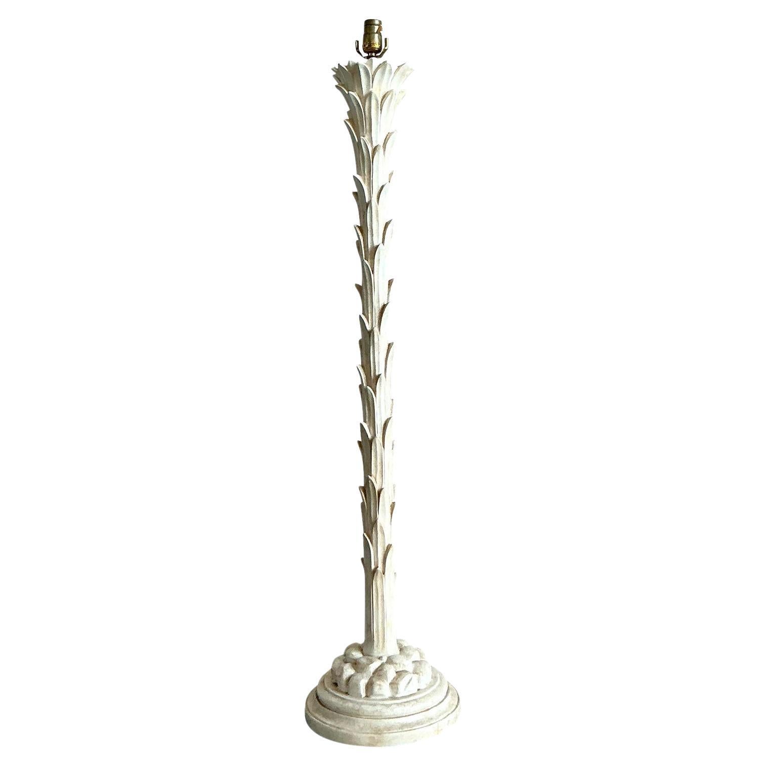 Vintage Regency Plaster Palm Tree Floor Lamp After Chapman
