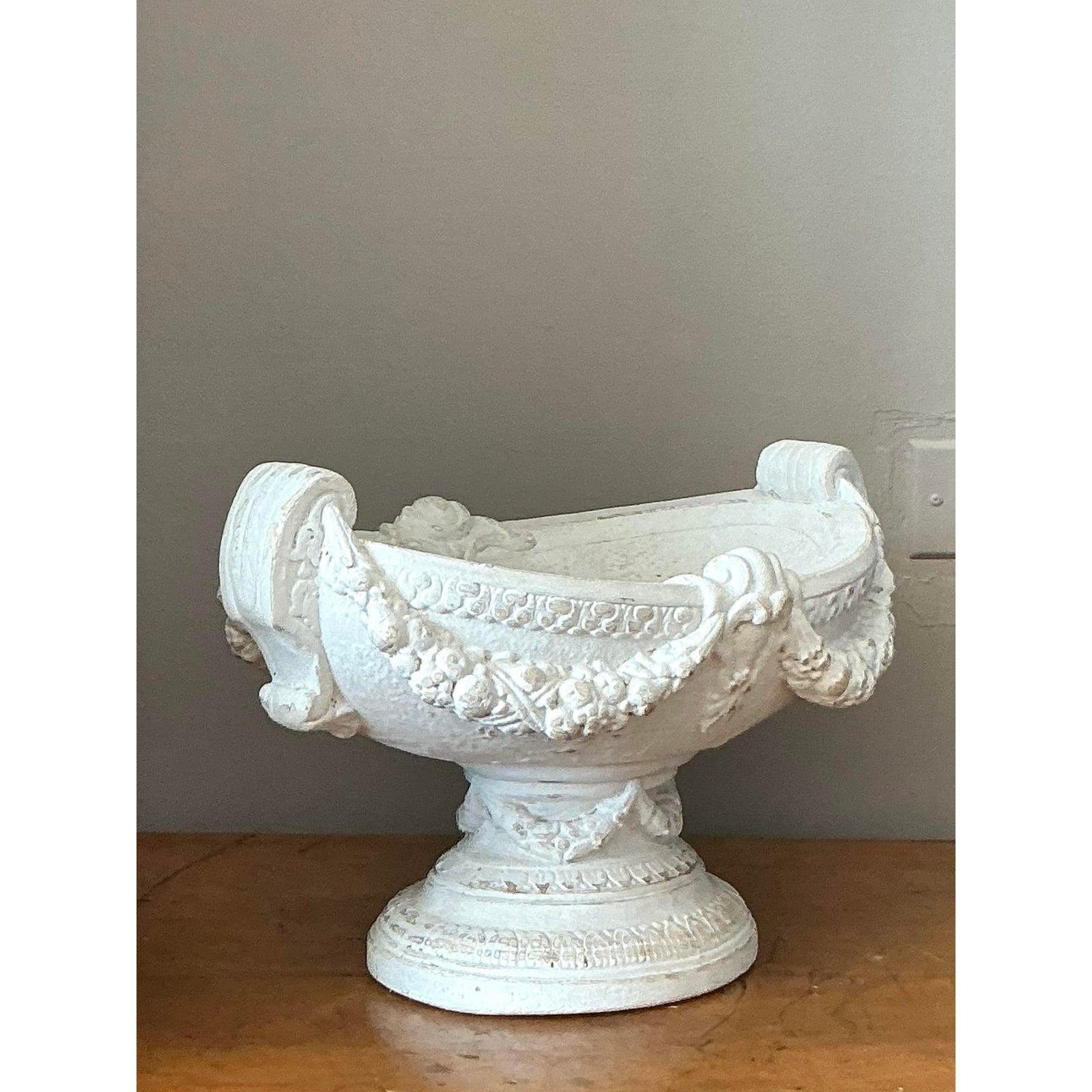 Neoclassico Ciotola Swag in gesso Regency d'epoca in vendita