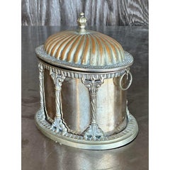 Boîte à biscuits plaquée Régence vintage