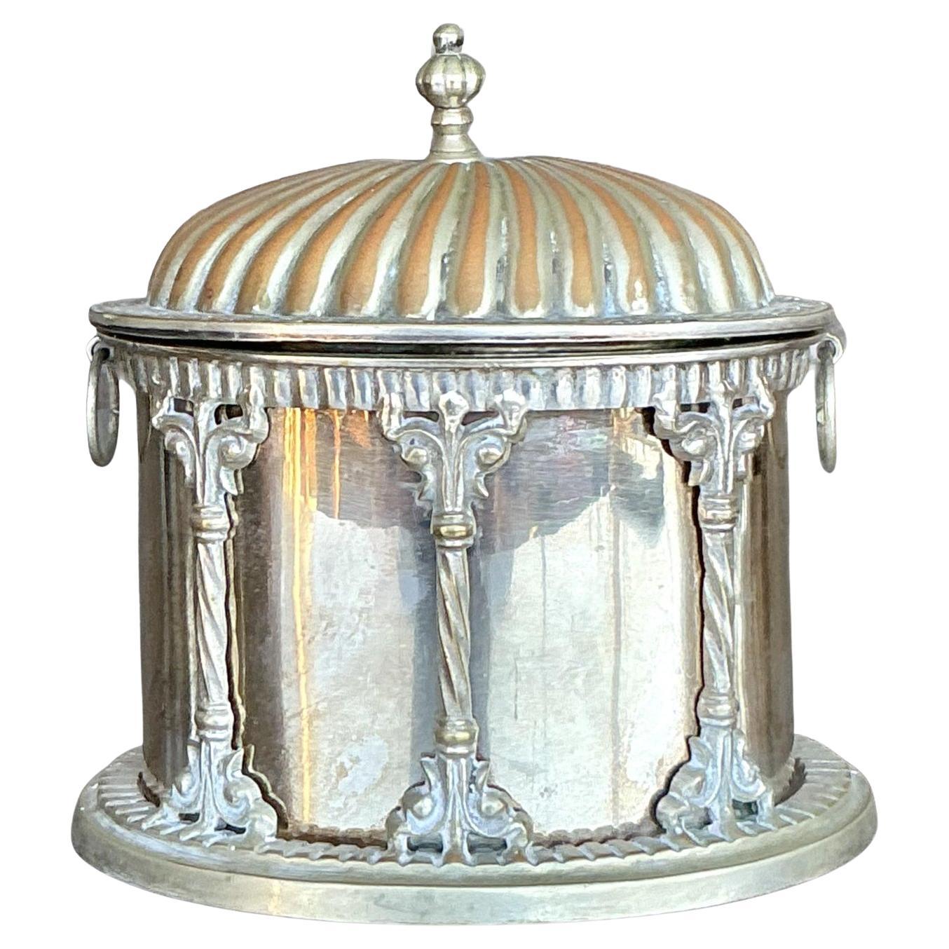 Caja de galletas chapada Vintage Regency
