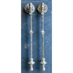 Vintage Regency Polished Chrome Wall Sconce - A Pair