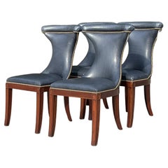 Vintage Regency Polo Ralph Lauren “Highgate” Leather Dining Chairs - Set of 4
