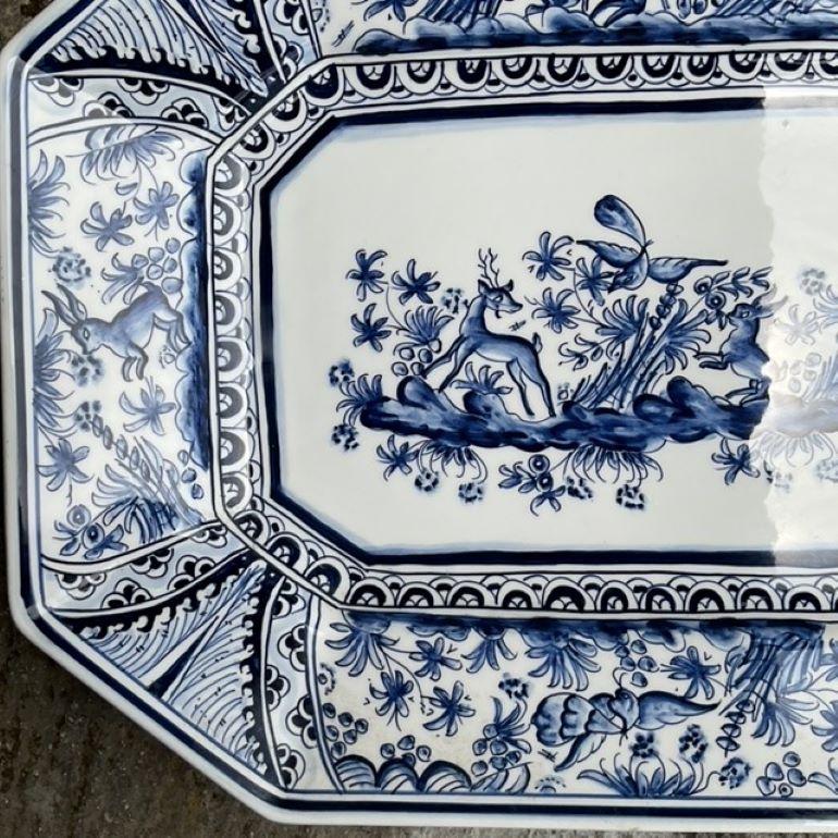 Plato Portugués Vintage Pintado a Mano Regencia en venta