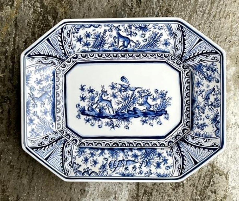Plato Portugués Vintage Pintado a Mano en Bueno estado para la venta en west palm beach, FL