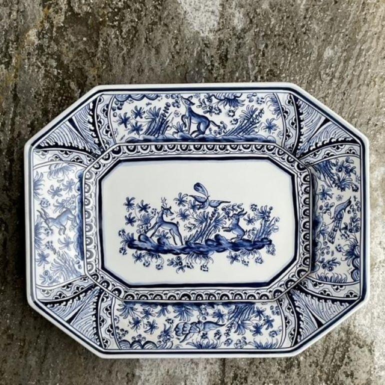 Plato Portugués Vintage Pintado a Mano siglo XX en venta