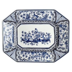 Vintage Regency Portuguese Hand Painted Platter