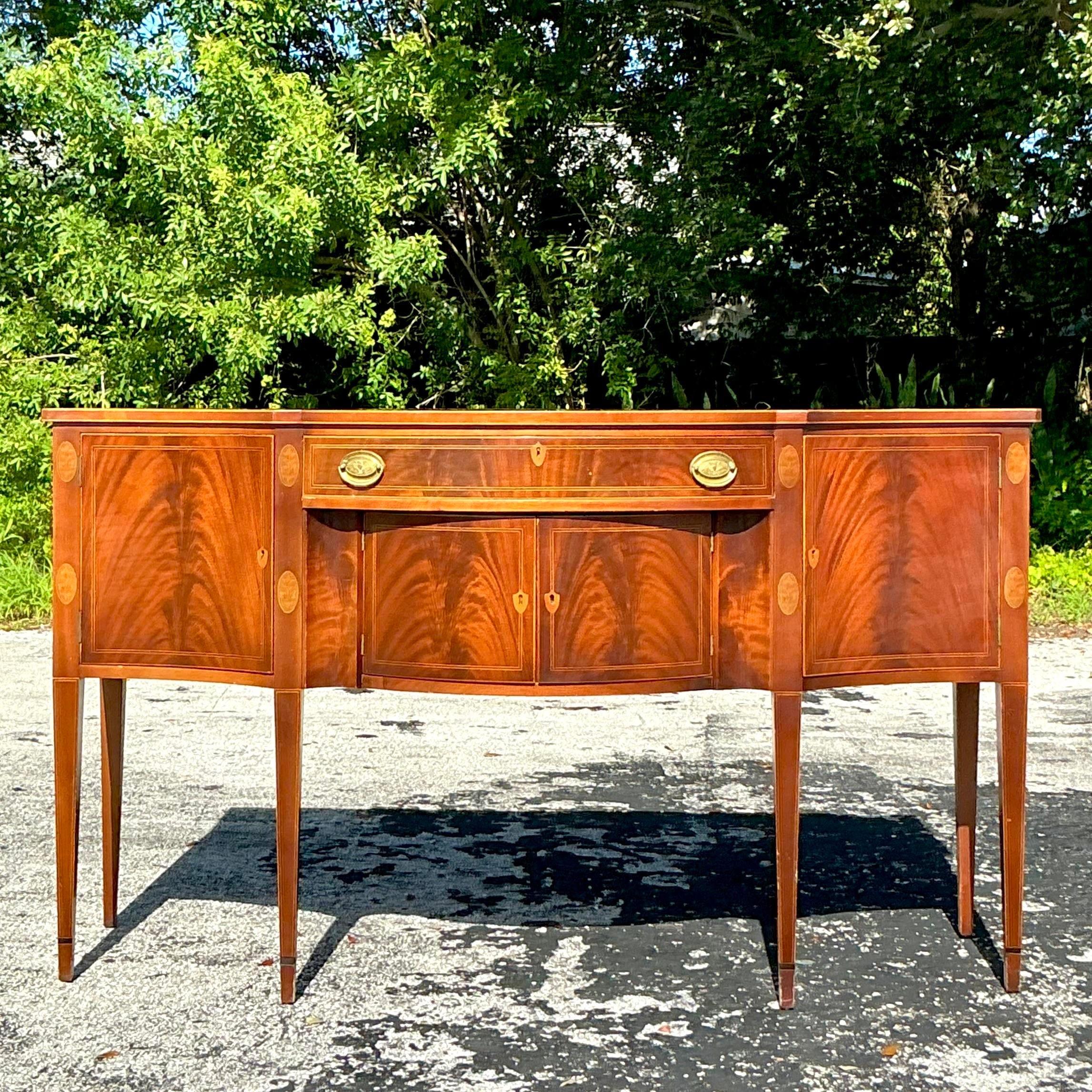 Vintage Regency Potthaus Flamme Mahagoni Credenza 4