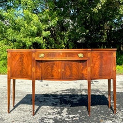 Vintage Regency Potthaus Flame Mahogany Credenza