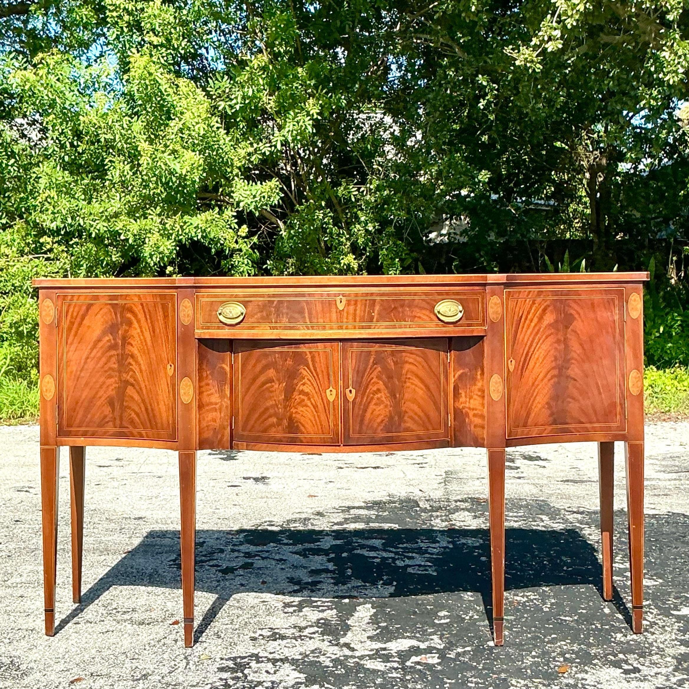 Vintage Regency Potthaus Flamme Mahagoni Credenza (20. Jahrhundert)