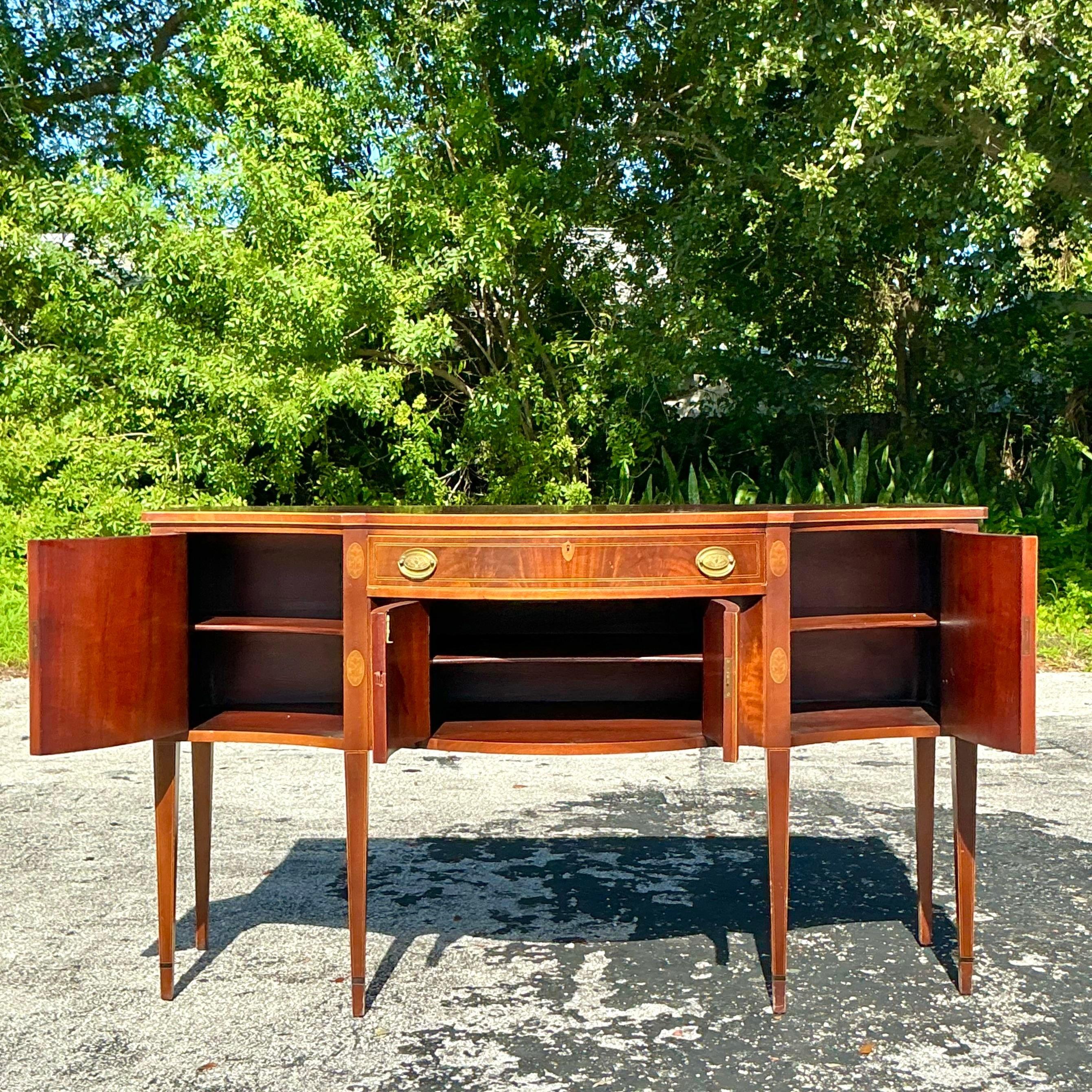 Vintage Regency Potthaus Flamme Mahagoni Credenza 1