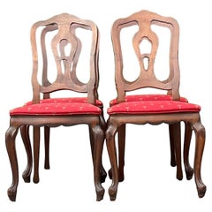 Vintage Regency Queen Anne Dining Chairs - Set of 4