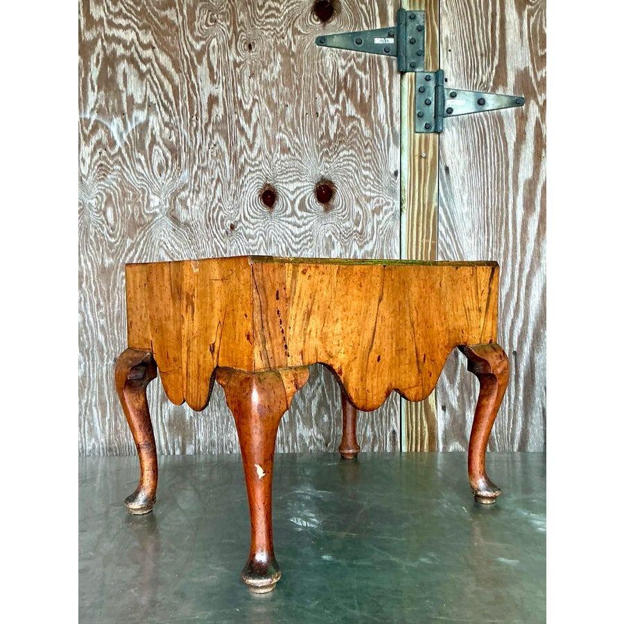 Vintage Regency Queen Anne Beistelltisch (Holz)