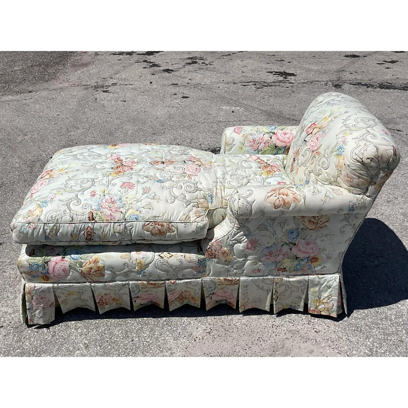 floral chaise lounge chair