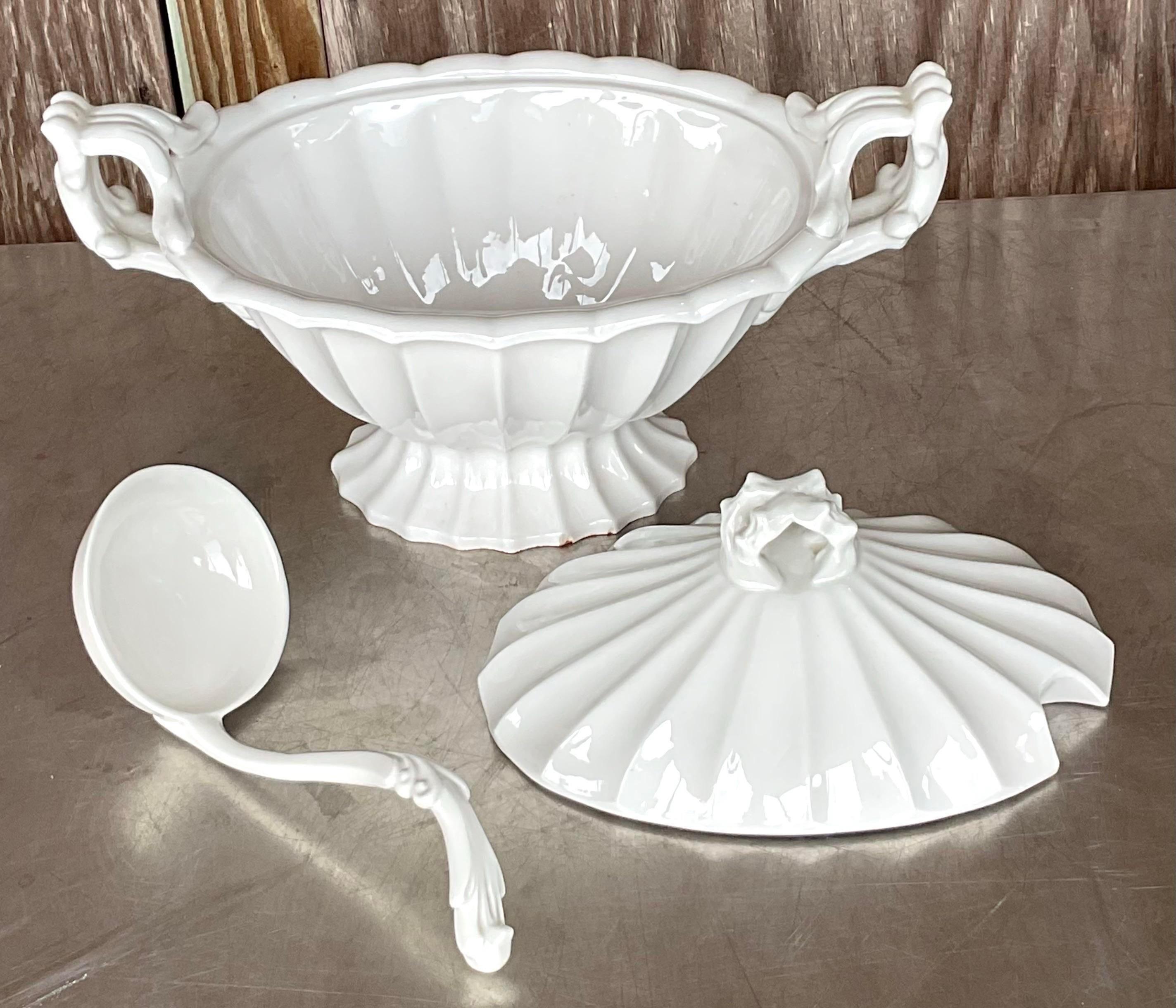 Regency Zuppiera vintage in ceramica smaltata Red Cliff Stoneware in vendita