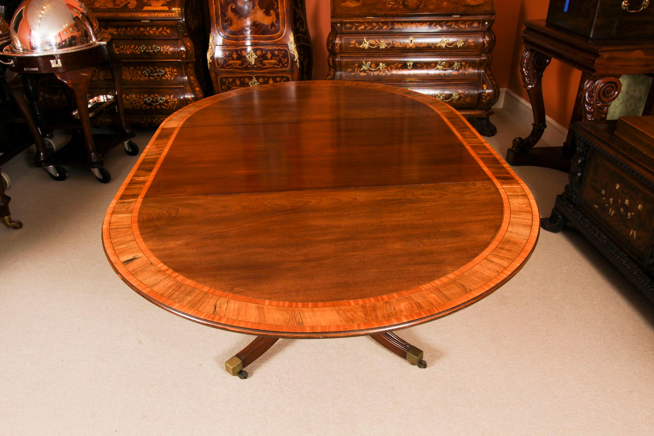 Vintage Regency Revival Dining Table & 6 Dining Chairs 20th Century 1