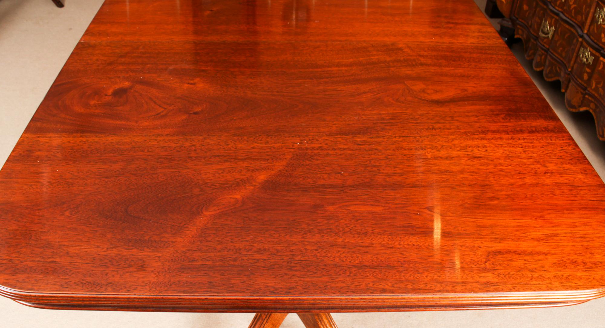 Vintage Regency Revival Dining Table & 8 Chairs by William Tillman 20th C 2