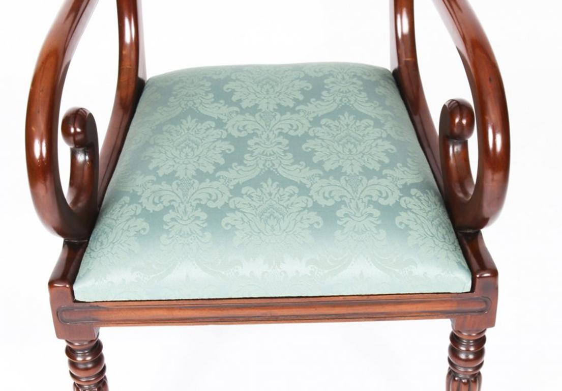 Vintage Regency Revival Dining Table by William Tillman and 12 Chairs