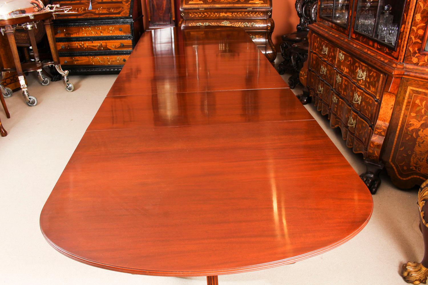 Vintage Regency Revival Dining Table by William Tillman and 12 Chairs 20th Century at 1stDibs