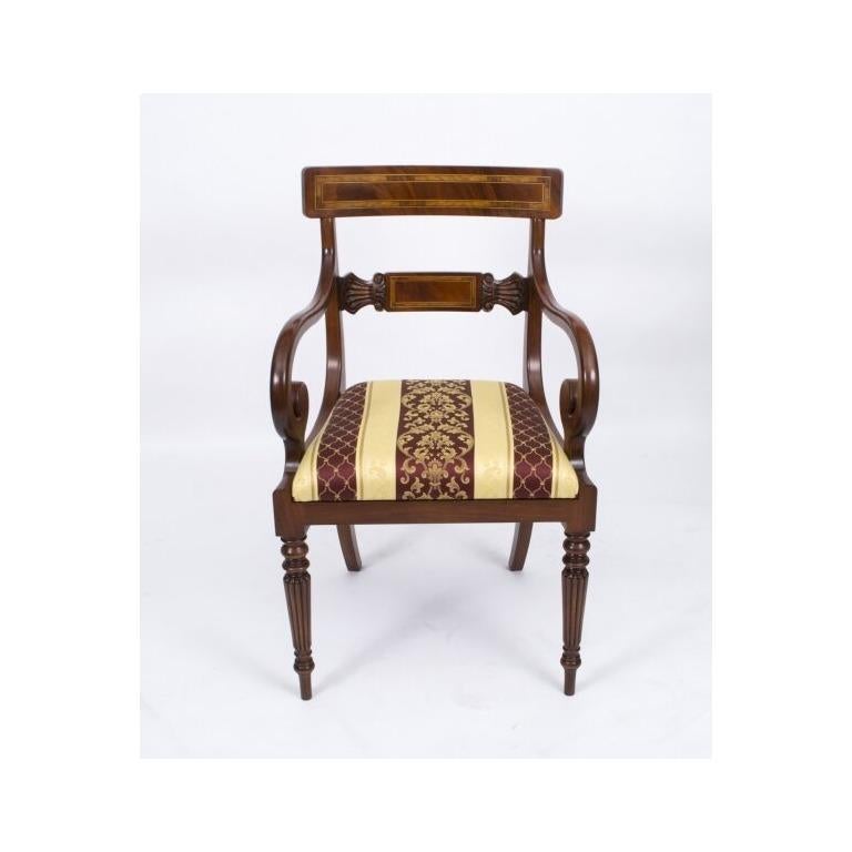 Vintage Regency Revival Dining Table by William Tillman & 8 Chairs 20th Century For Sale 9