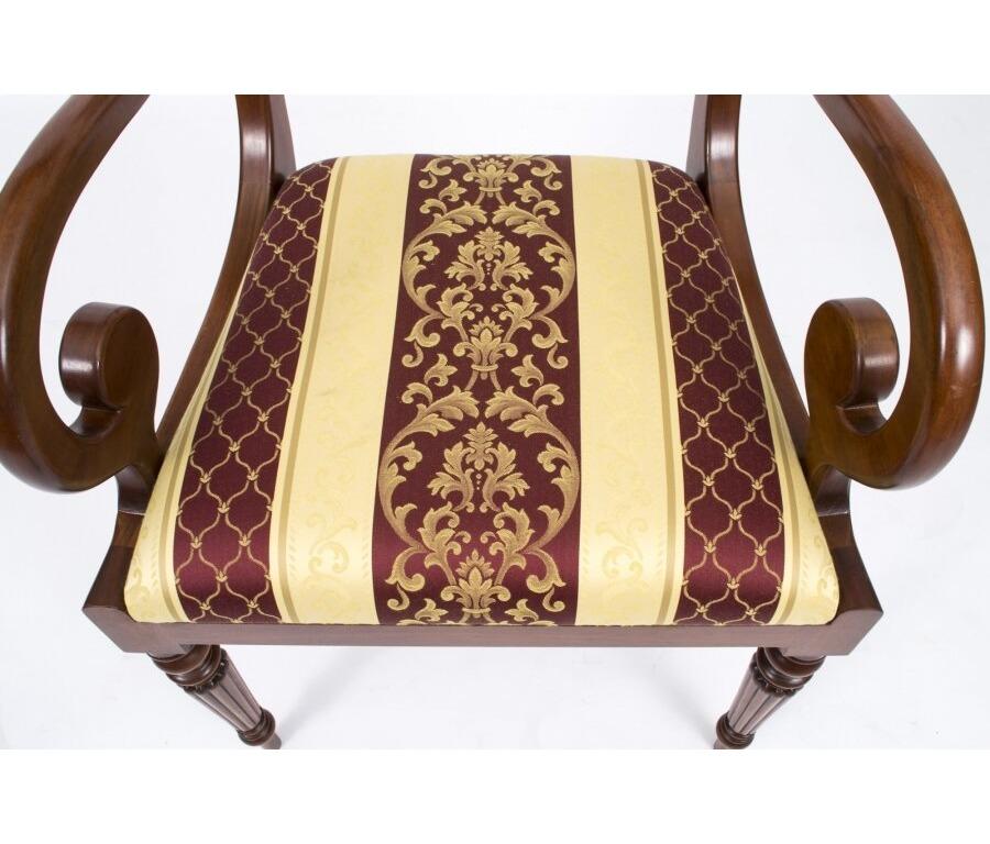 Vintage Regency Revival Dining Table by William Tillman & 8 Chairs 20th Century For Sale 10