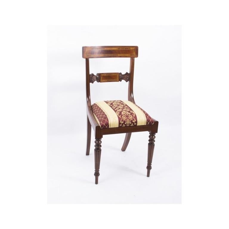 Vintage Regency Revival Dining Table by William Tillman & 8 Chairs 20th Century For Sale 12