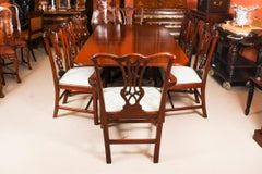 Vintage Regency Revival Dining Table William Tillman & 8 Antique Chairs