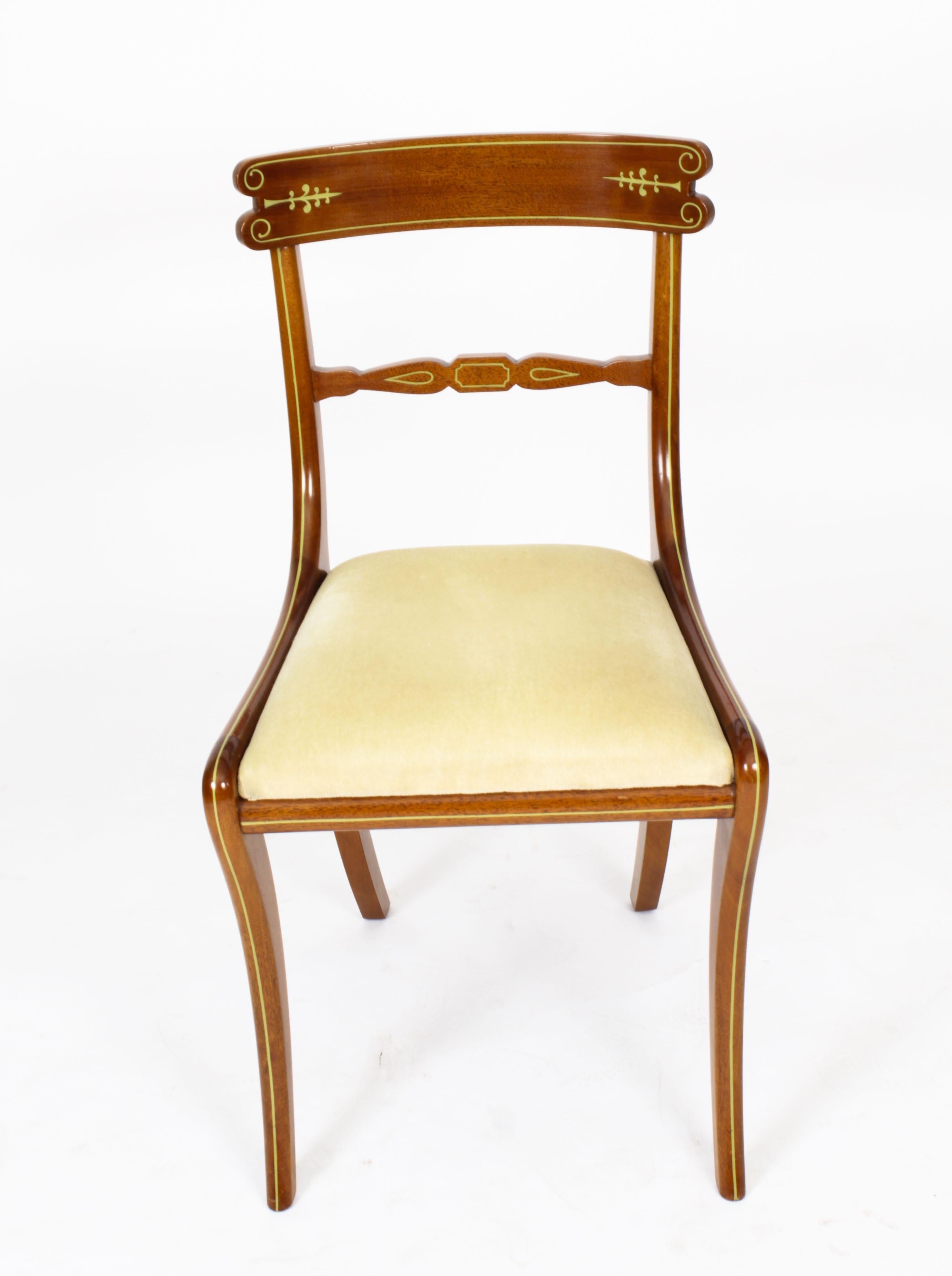 This is  a fabulous Vintage Regency revival side chair by William Tillman, Circa 1980 in date.

Purchased at great expense from the master cabinet maker William Tillman, Crouch Lane, Borough Green Kent in the 1980s.

The chair featuring attractive