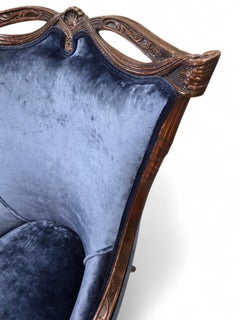 Vintage Regency Revival Style Wingback Chairs by Grossfeld House with Ottoman