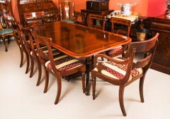 Vintage Regency Revival Twin Pillar Dining Table William Tillman 20th Century