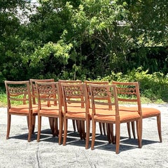 Vintage Regency Ring Back Dining Chairs - Set of 8