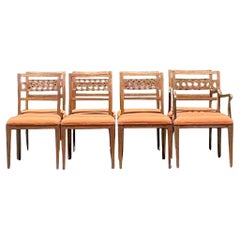 Vintage Regency Ring Back Dining Chairs - Set of 8