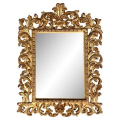 Specchio dorato rococò Regency d'epoca