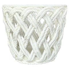Vaso a traliccio in corda vintage Regency