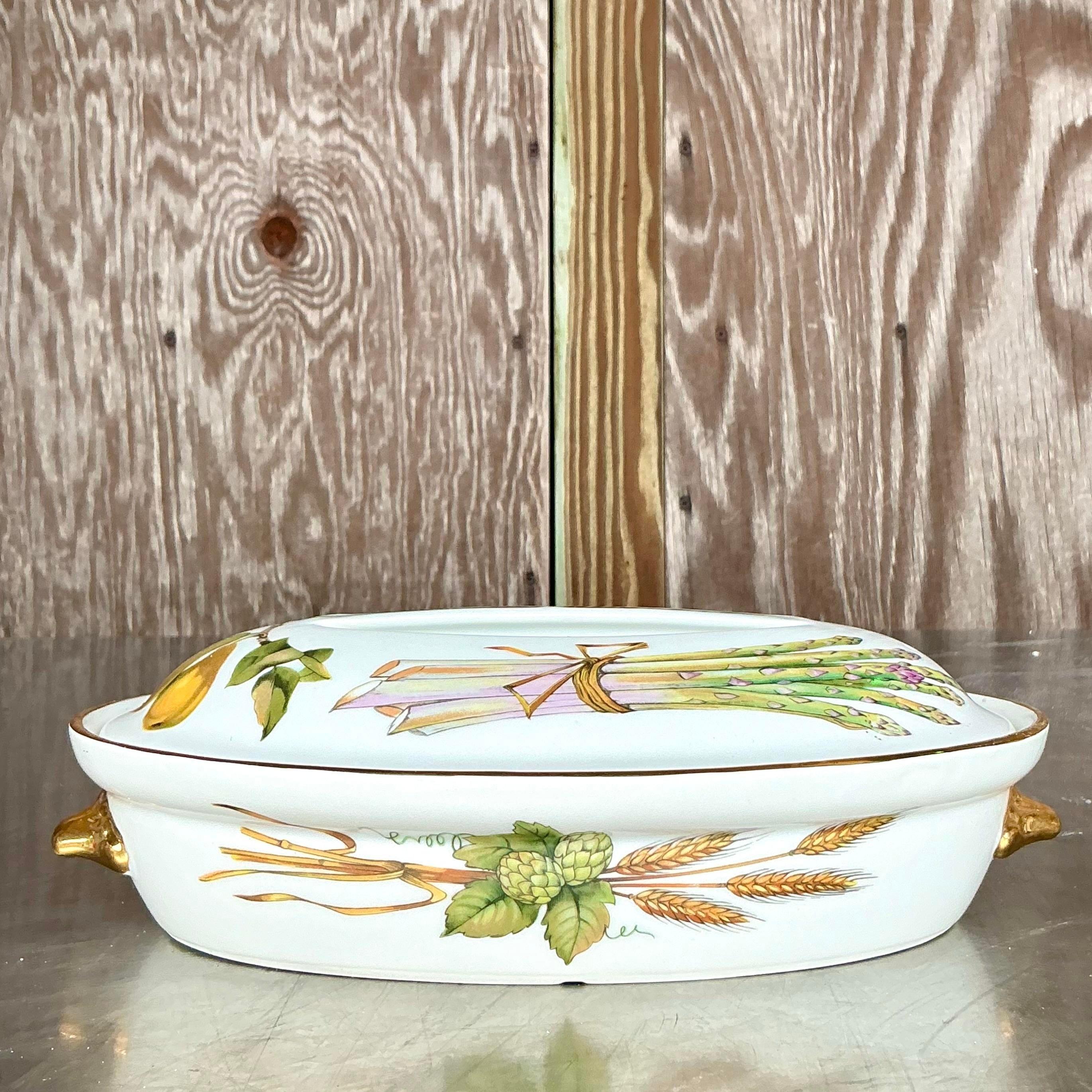 British Vintage Regency Royal Worcester Lidded Casserole For Sale
