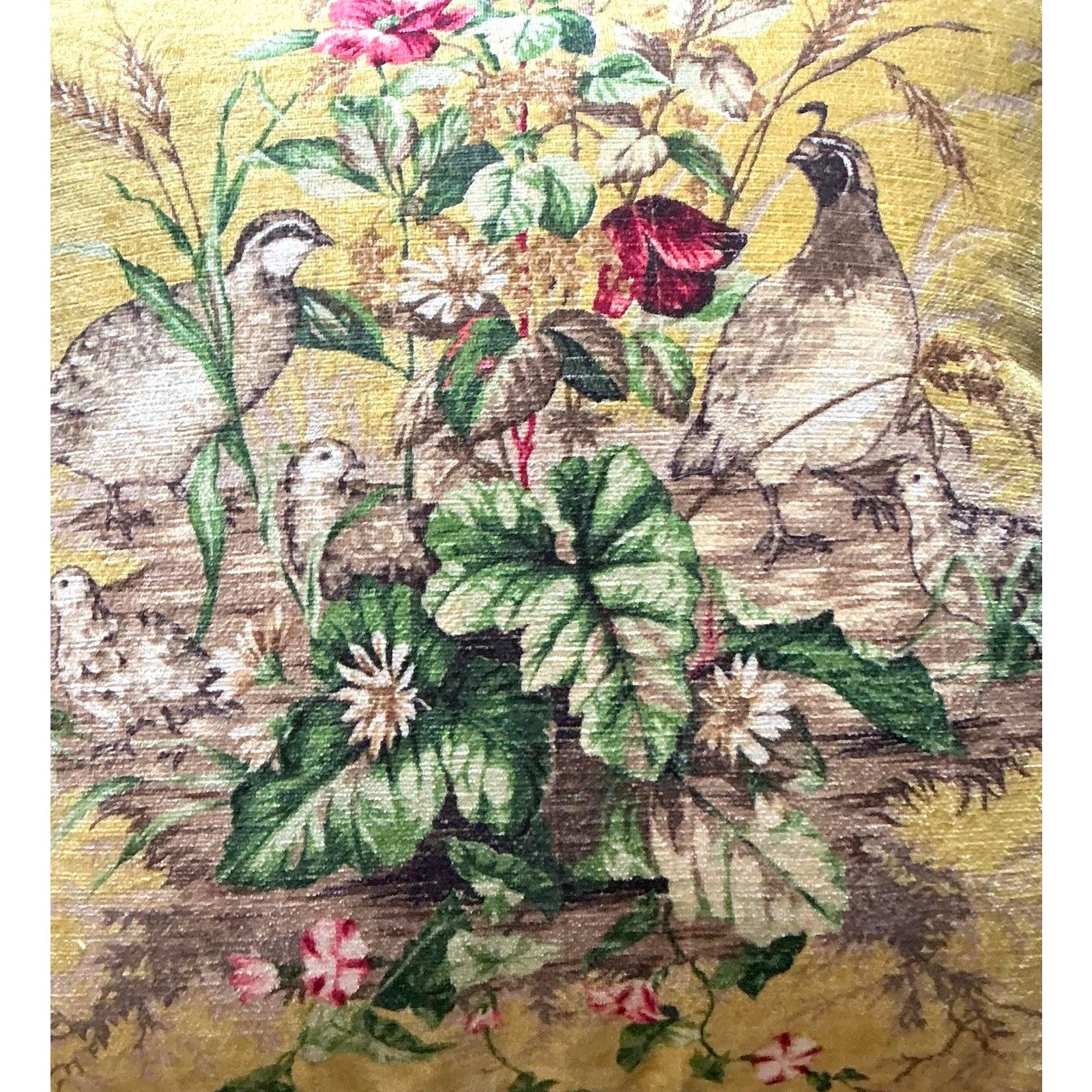 Chinoiserie Vintage Regency Scalamandre Edwin Covey Tassel Throw Pillow For Sale