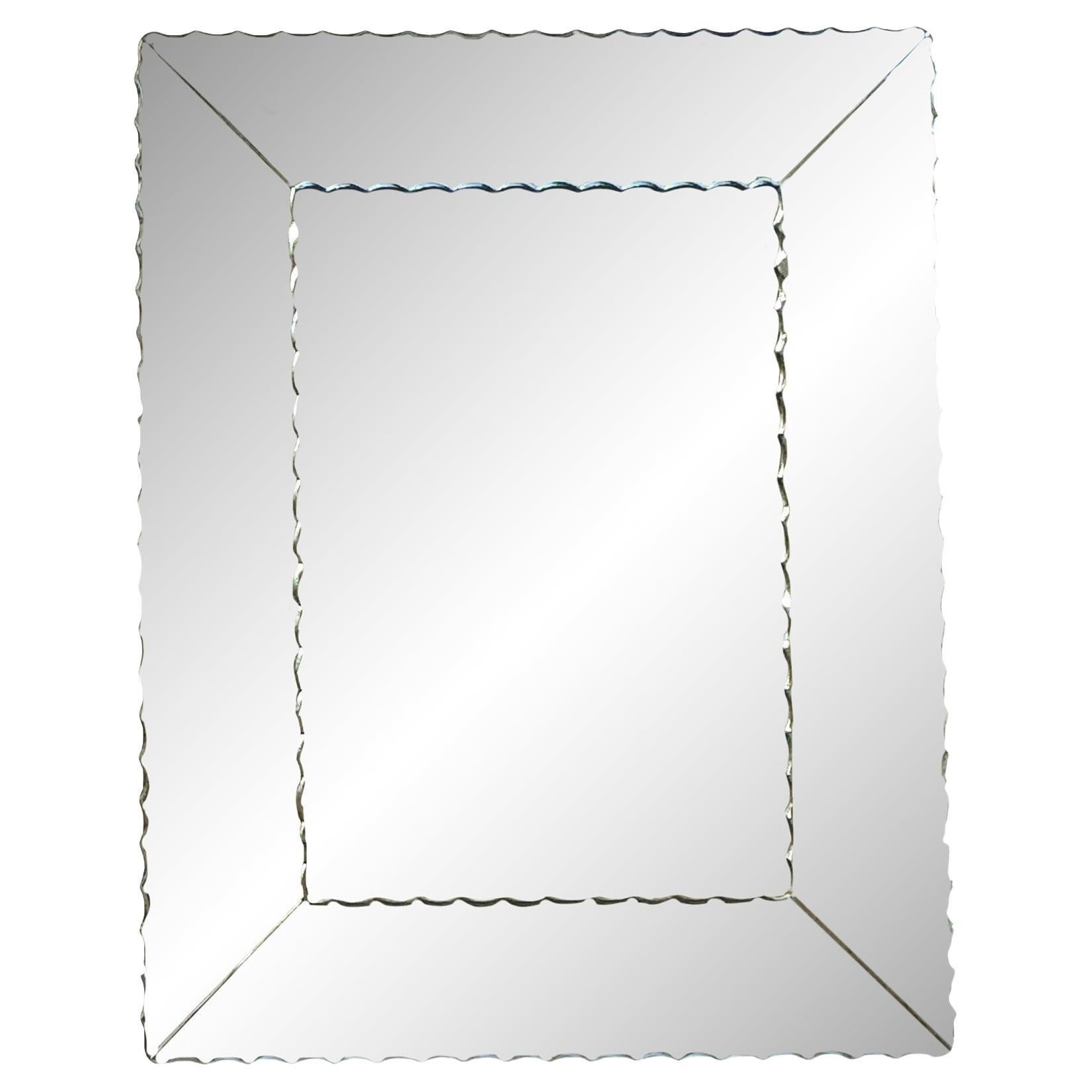 Specchio da parete smerlato Vintage Regency